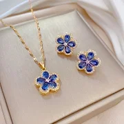 Parure blue flower
